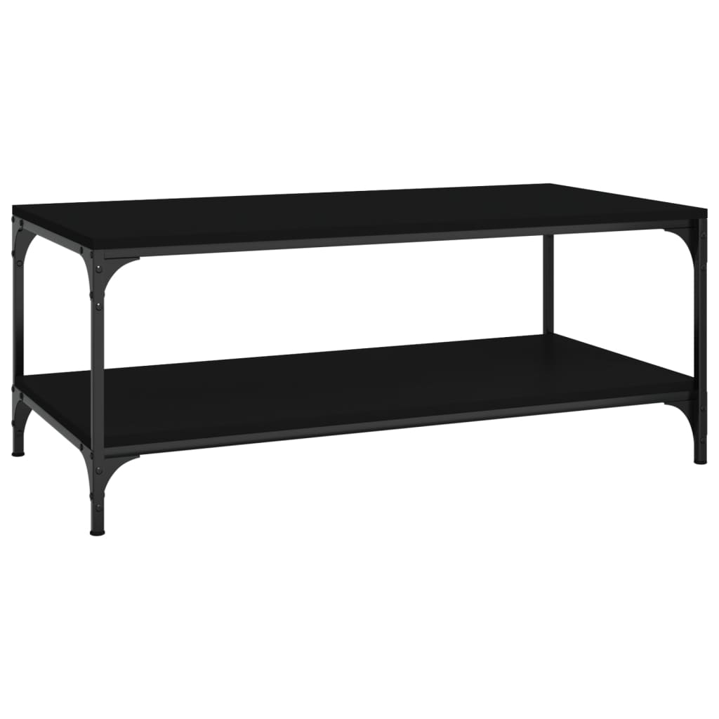 Salontafel 80x50x40 cm bewerkt hout zwart