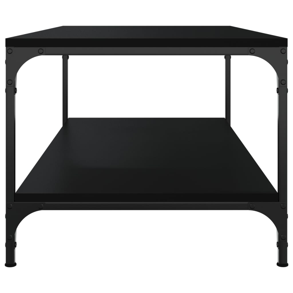 Salontafel 80x50x40 cm bewerkt hout zwart