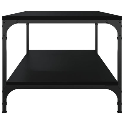 Salontafel 80x50x40 cm bewerkt hout zwart