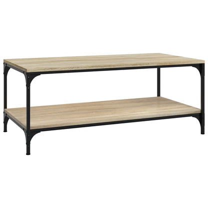 Salontafel Bewerkt Hout Kleurig 1 80 x 50 x 40 cm Sonoma eiken