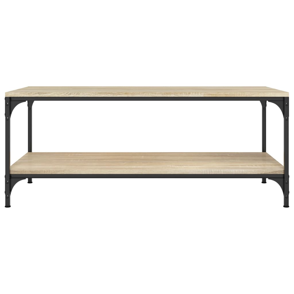 Salontafel Bewerkt Hout Kleurig 1 80 x 50 x 40 cm Sonoma eiken