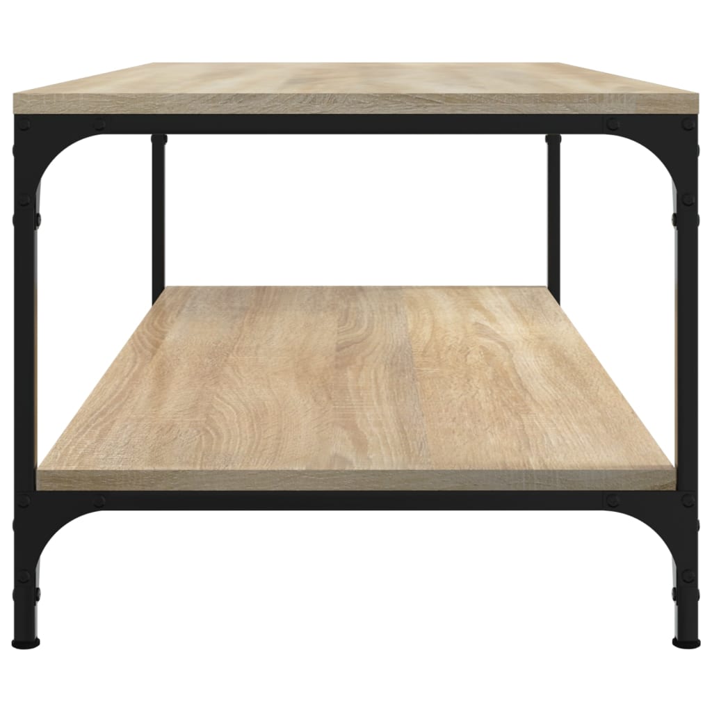 Salontafel Bewerkt Hout Kleurig 1 80 x 50 x 40 cm Sonoma eiken
