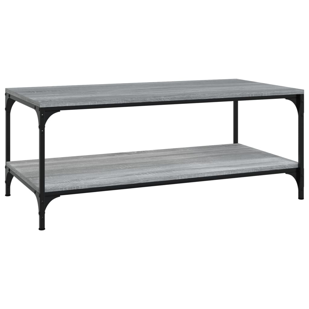 Salontafel Bewerkt Hout Eiken 1 80 x 50 x 40 cm Grijs sonoma