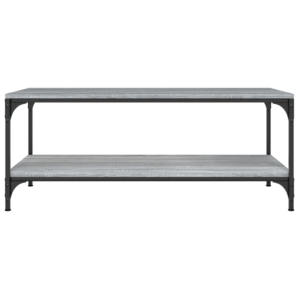 Salontafel Bewerkt Hout Eiken 1 80 x 50 x 40 cm Grijs sonoma
