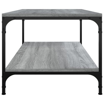 Salontafel Bewerkt Hout Eiken 1 80 x 50 x 40 cm Grijs sonoma
