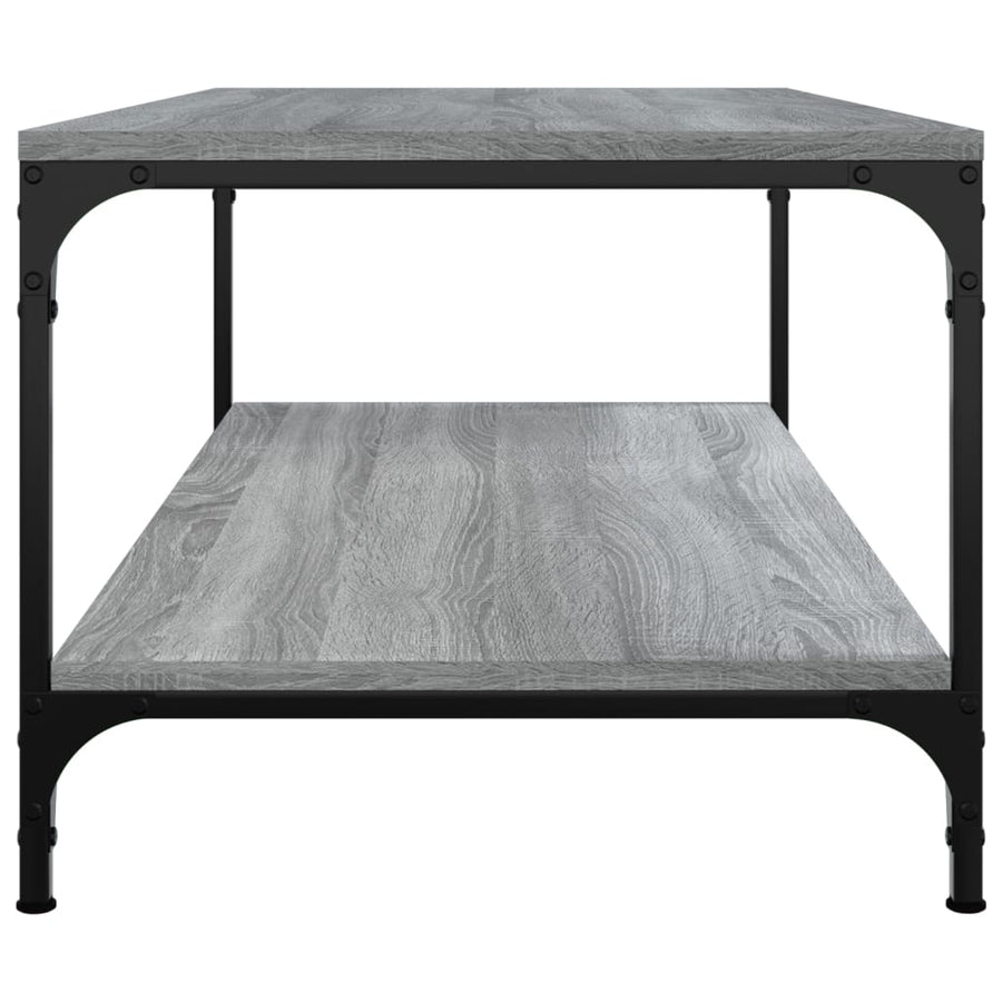 Salontafel Bewerkt Hout Eiken 1 80 x 50 x 40 cm Grijs sonoma