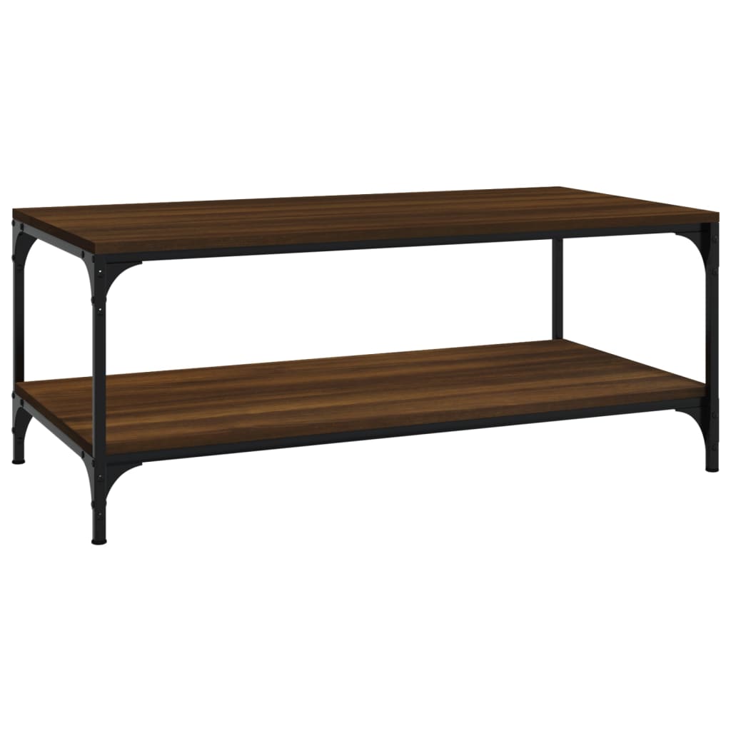 Salontafel Bewerkt Hout 1 80 x 50 x 40 cm bruin eikenkleur