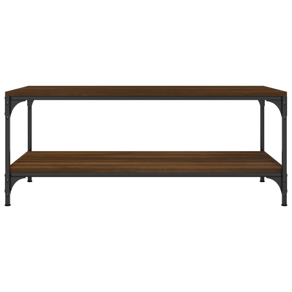 Salontafel Bewerkt Hout 1 80 x 50 x 40 cm bruin eikenkleur