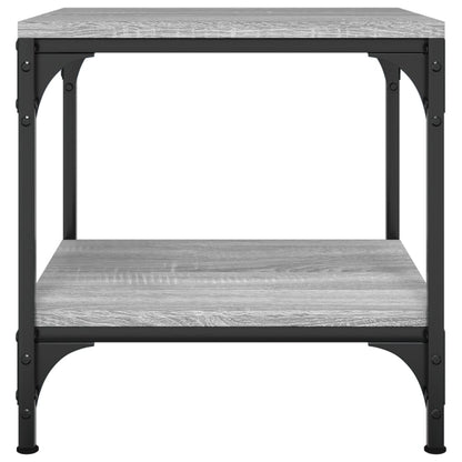 Salontafel 50x50x40 cm bewerkt hout grijs sonoma eiken