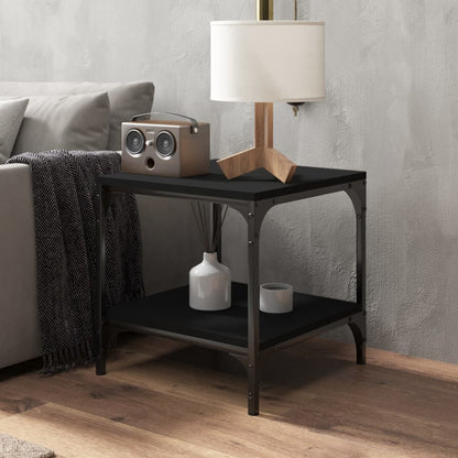 Bijzettafels Bewerkt Hout 2 40 x 40 x 40 cm Zwart