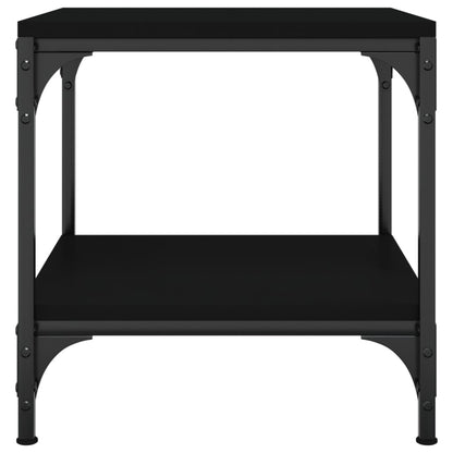 Bijzettafels Bewerkt Hout 2 40 x 40 x 40 cm Zwart