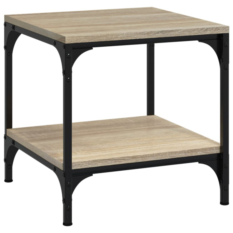 Bijzettafels Bewerkt Hout Kleurig 2 40 x 40 x 40 cm Sonoma eiken