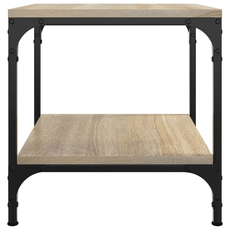 Bijzettafels Bewerkt Hout Kleurig 2 40 x 40 x 40 cm Sonoma eiken
