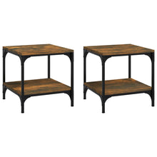 Bijzettafels Bewerkt Hout 2 40 x 40 x 40 cm Gerookt eiken