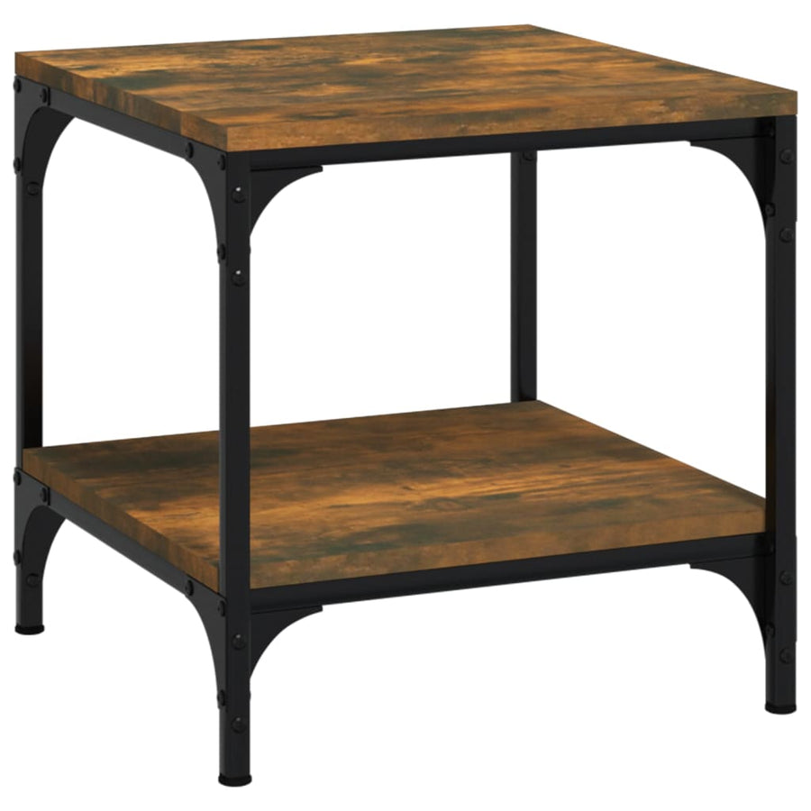 Bijzettafels Bewerkt Hout 2 40 x 40 x 40 cm Gerookt eiken