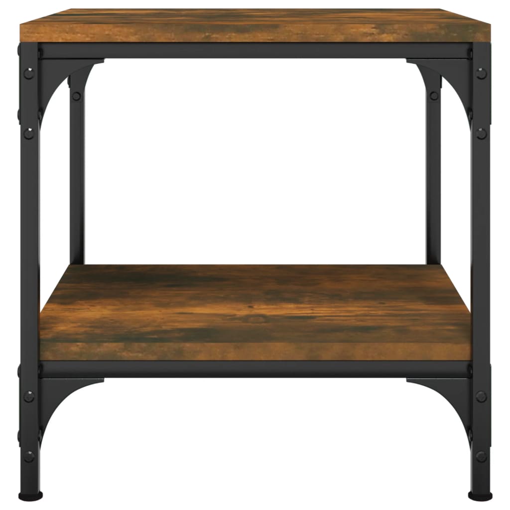 Bijzettafels Bewerkt Hout 2 40 x 40 x 40 cm Gerookt eiken