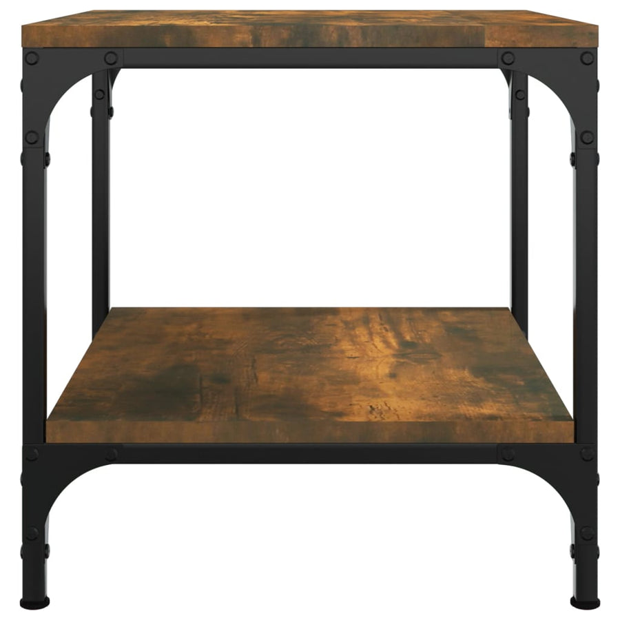 Bijzettafels Bewerkt Hout 2 40 x 40 x 40 cm Gerookt eiken