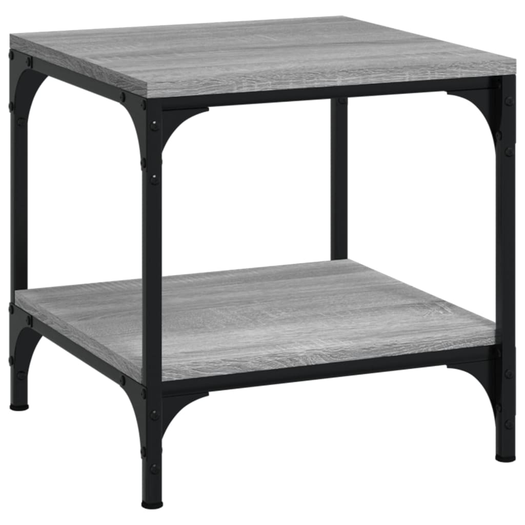 Bijzettafels Bewerkt Hout Eiken 2 40 x 40 x 40 cm Grijs sonoma