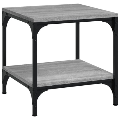 Bijzettafels Bewerkt Hout Eiken 2 40 x 40 x 40 cm Grijs sonoma