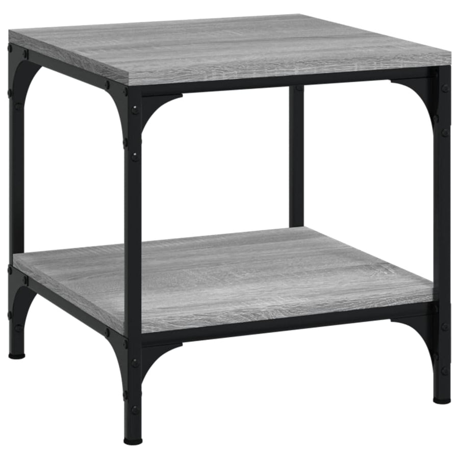 Bijzettafels Bewerkt Hout Eiken 2 40 x 40 x 40 cm Grijs sonoma