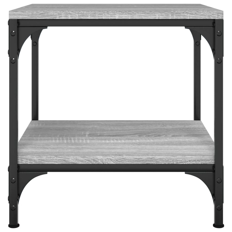 Bijzettafels Bewerkt Hout Eiken 2 40 x 40 x 40 cm Grijs sonoma