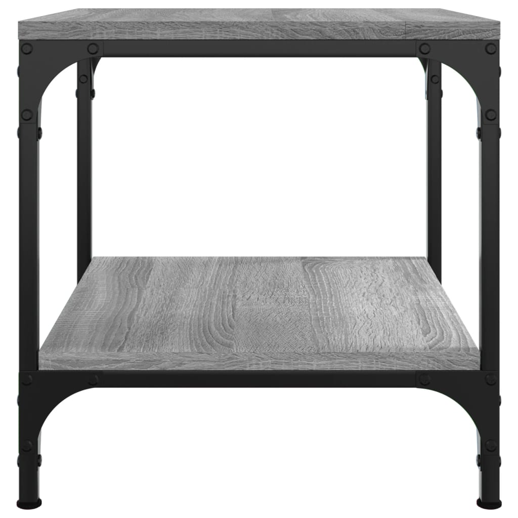 Bijzettafels Bewerkt Hout Eiken 2 40 x 40 x 40 cm Grijs sonoma