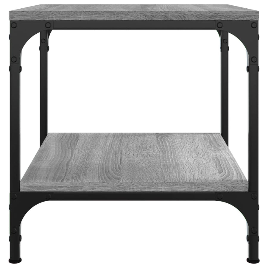 Bijzettafels Bewerkt Hout Eiken 2 40 x 40 x 40 cm Grijs sonoma