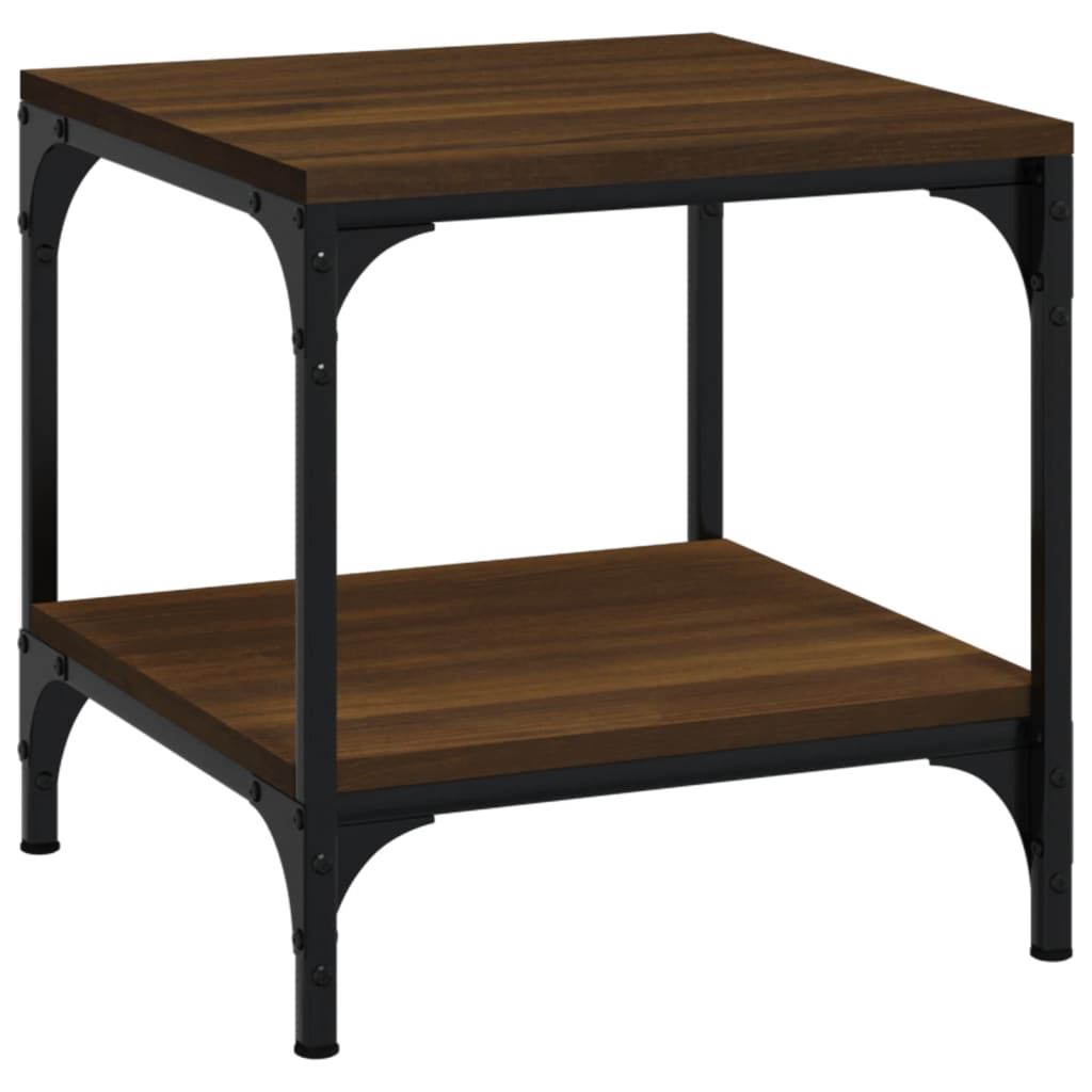 Bijzettafels Bewerkt Hout Bruineiken 2 40 x 40 x 40 cm bruin eikenkleur