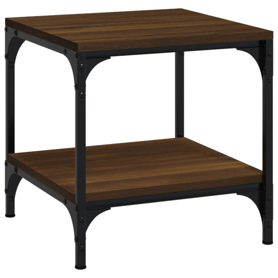 Bijzettafels Bewerkt Hout Bruineiken 2 40 x 40 x 40 cm bruin eikenkleur