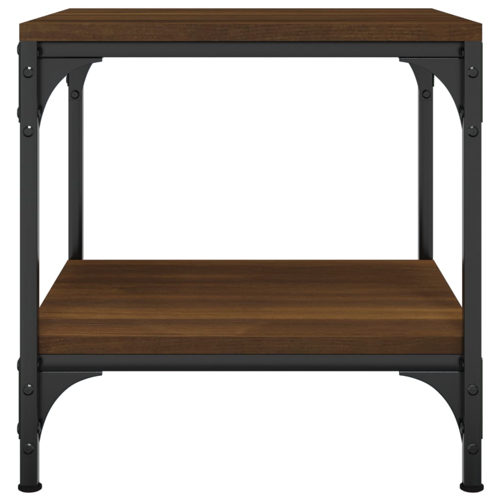 Bijzettafels Bewerkt Hout Bruineiken 2 40 x 40 x 40 cm bruin eikenkleur