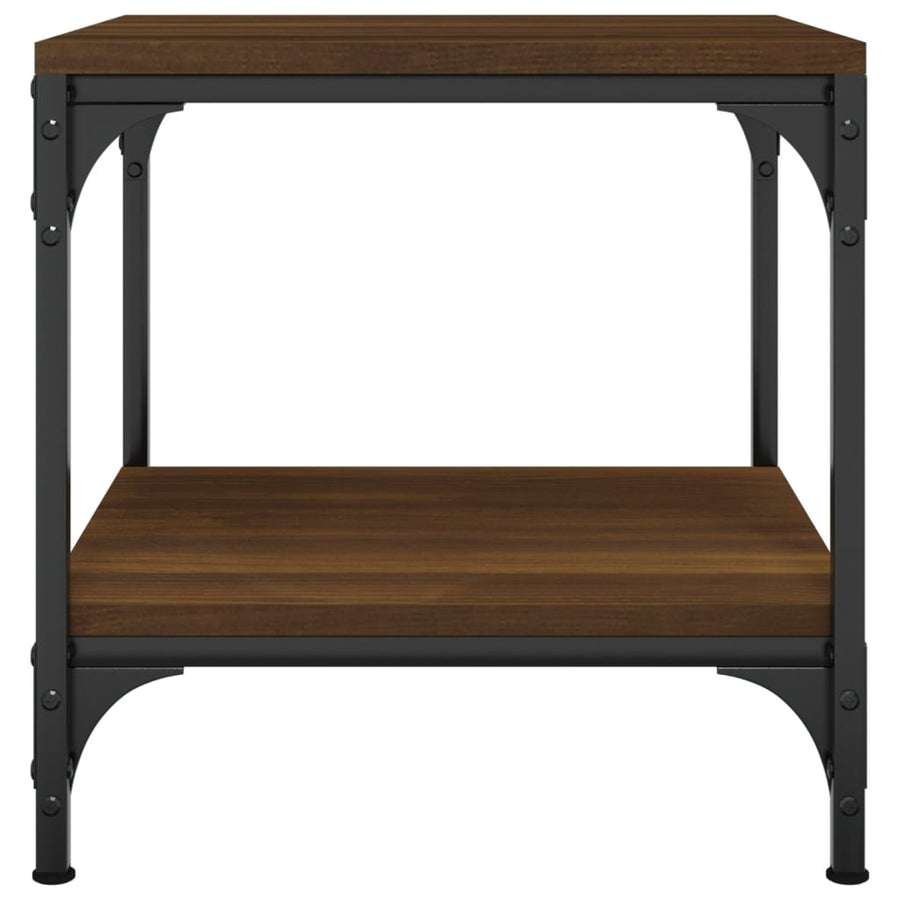 Bijzettafels Bewerkt Hout Bruineiken 2 40 x 40 x 40 cm bruin eikenkleur