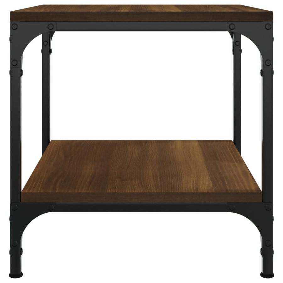 Bijzettafels Bewerkt Hout Bruineiken 2 40 x 40 x 40 cm bruin eikenkleur
