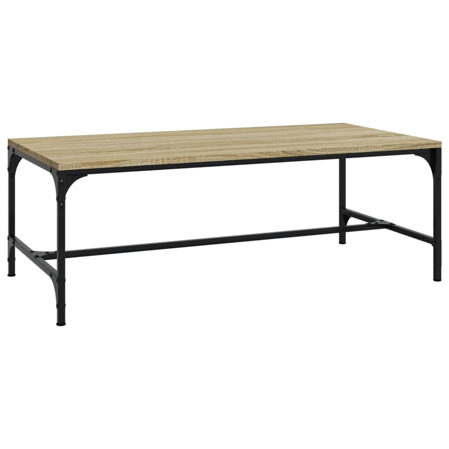 Salontafel 100x50x35 cm bewerkt hout sonoma eikenkleurig 1 100 x 50 x 35 cm Sonoma eiken