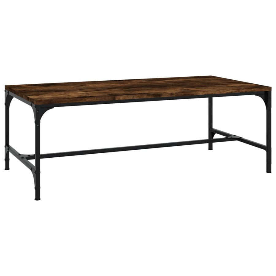 Salontafel Bewerkt Hout Kleurig 1 100 x 50 x 35 cm Gerookt eiken