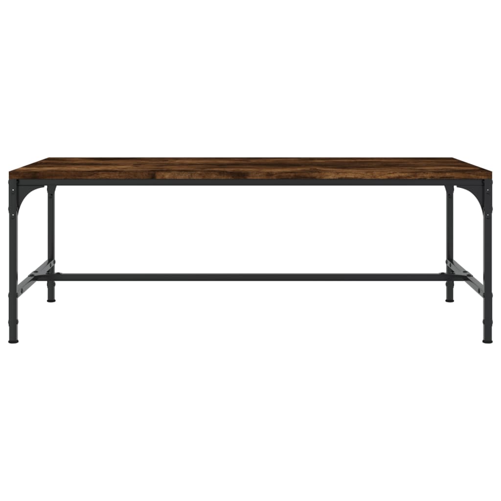 Salontafel Bewerkt Hout Kleurig 1 100 x 50 x 35 cm Gerookt eiken