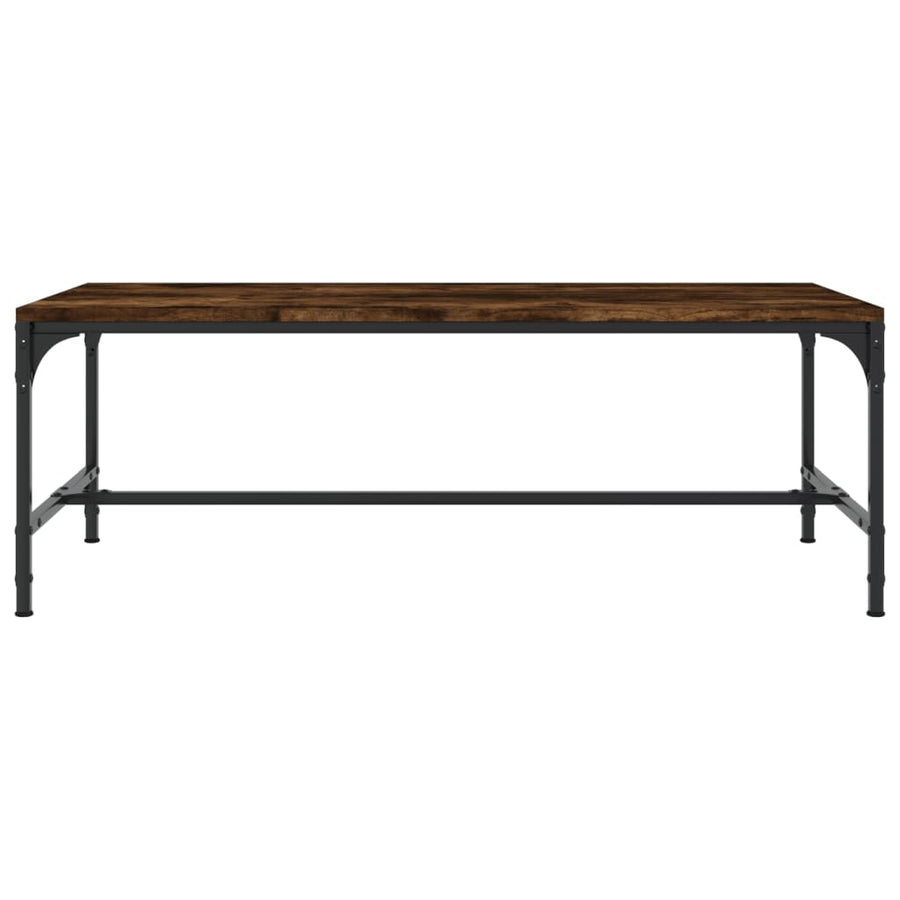 Salontafel Bewerkt Hout Kleurig 1 100 x 50 x 35 cm Gerookt eiken