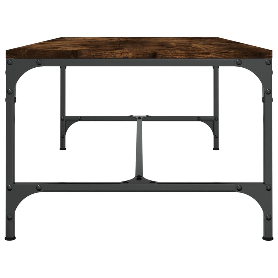 Salontafel Bewerkt Hout Kleurig 1 100 x 50 x 35 cm Gerookt eiken