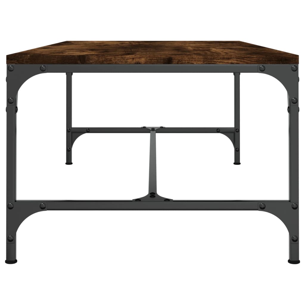 Salontafel Bewerkt Hout Kleurig 1 80 x 50 x 35 cm Gerookt eiken