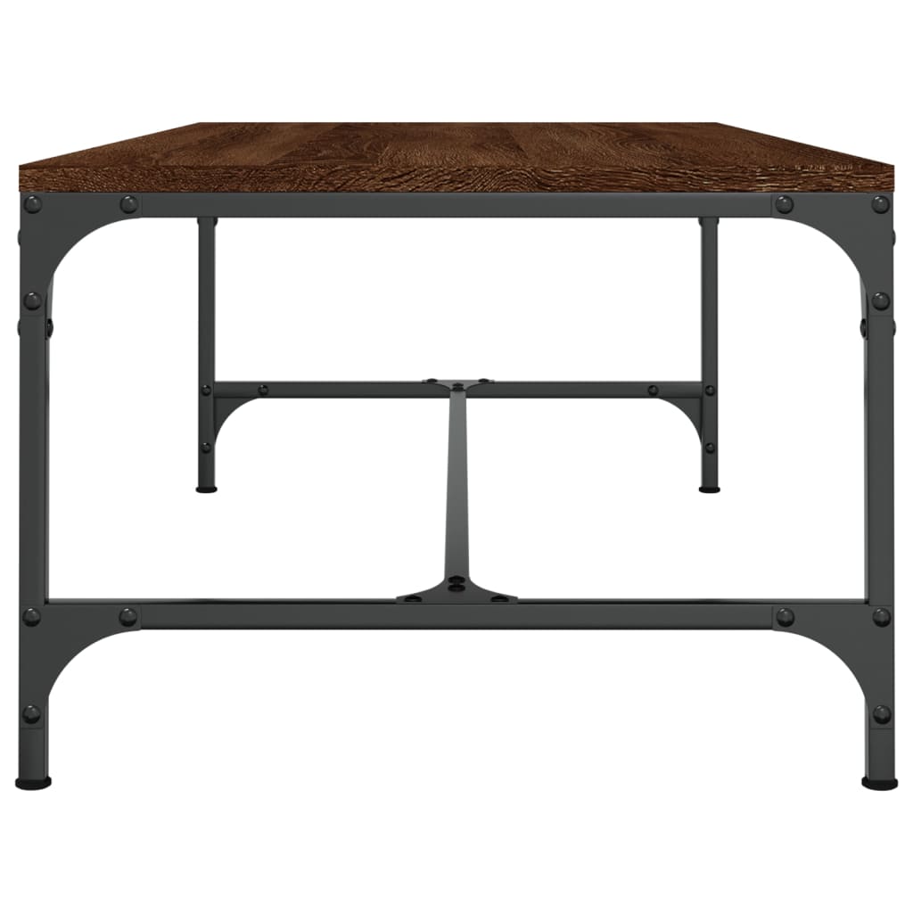 Salontafel 80x50x35 cm bewerkt hout bruin eikenkleur