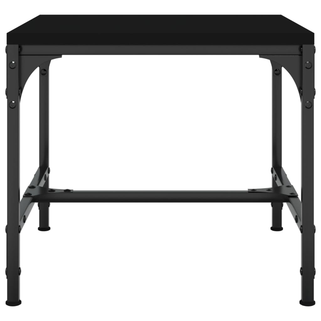 Salontafel 50x50x35 cm bewerkt hout zwart