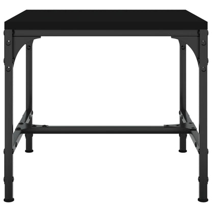 Salontafel 50x50x35 cm bewerkt hout zwart