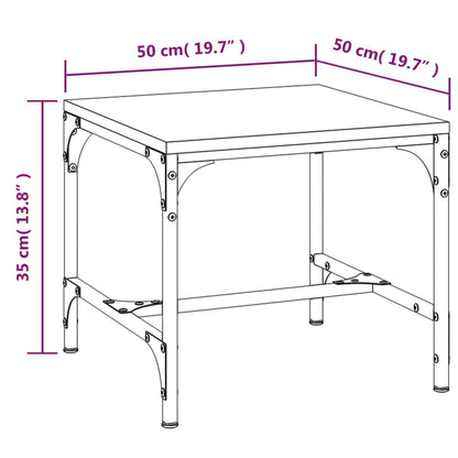Salontafel 50x50x35 cm bewerkt hout zwart