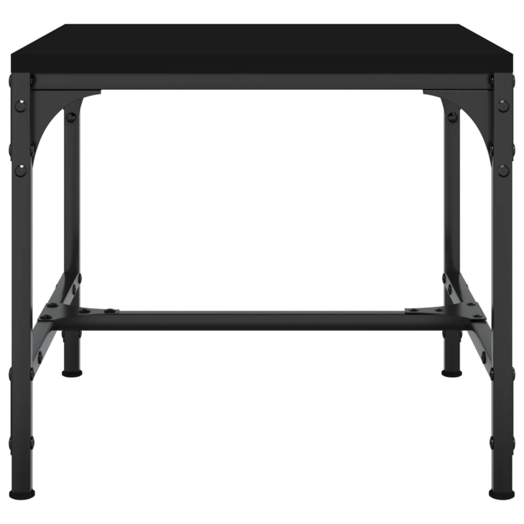 Bijzettafels Bewerkt Hout 2 40 x 40 x 35 cm Zwart