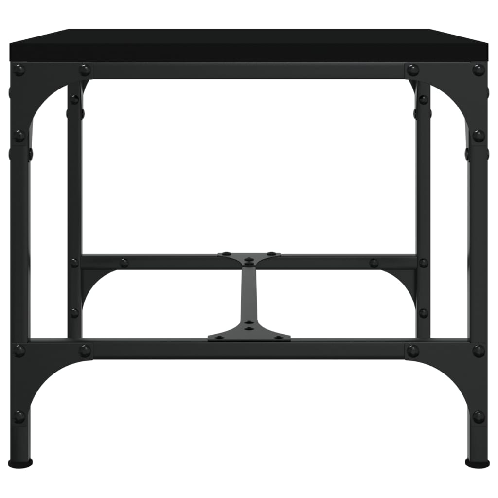 Bijzettafels Bewerkt Hout 2 40 x 40 x 35 cm Zwart