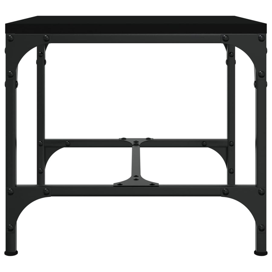 Bijzettafels Bewerkt Hout 2 40 x 40 x 35 cm Zwart