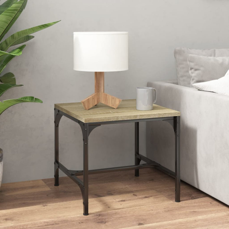 Bijzettafels Bewerkt Hout Kleurig 2 40 x 40 x 35 cm Sonoma eiken