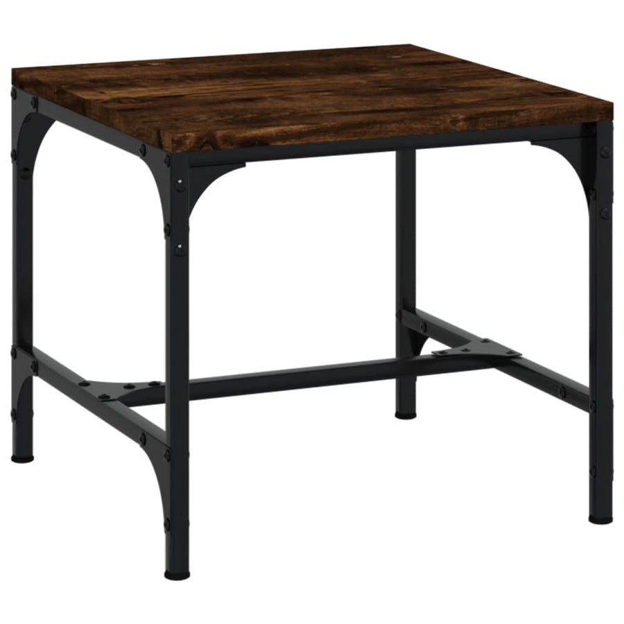 Bijzettafels Bewerkt Hout 2 40 x 40 x 35 cm Gerookt eiken