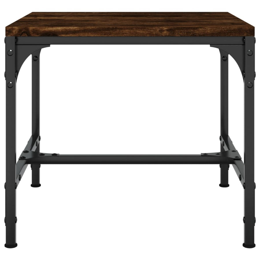 Bijzettafels Bewerkt Hout 2 40 x 40 x 35 cm Gerookt eiken
