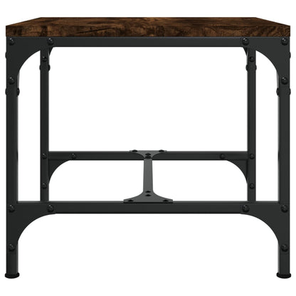 Bijzettafels Bewerkt Hout 2 40 x 40 x 35 cm Gerookt eiken