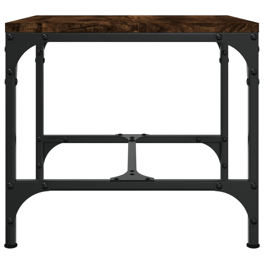 Bijzettafels Bewerkt Hout 2 40 x 40 x 35 cm Gerookt eiken